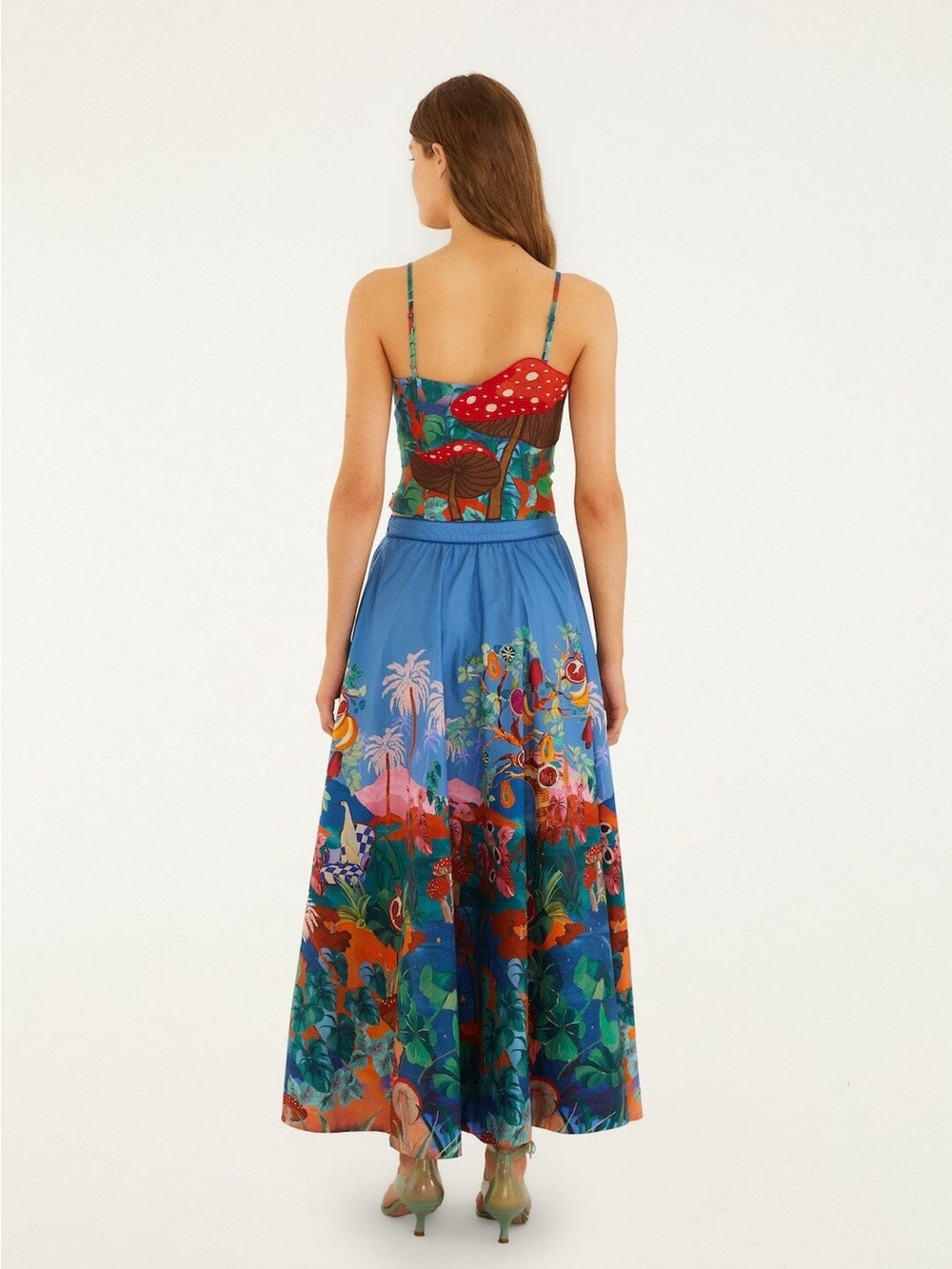 FARM RIO Multicolor Dream Landscape Midi Skirt - Picture 3 of 5